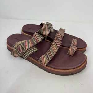 Multicolor Strappy Slide Sandals - Women